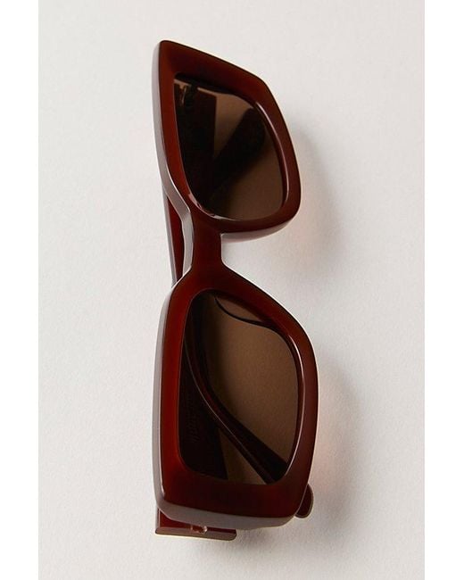 INDY Brown Palm Square Sunglasses