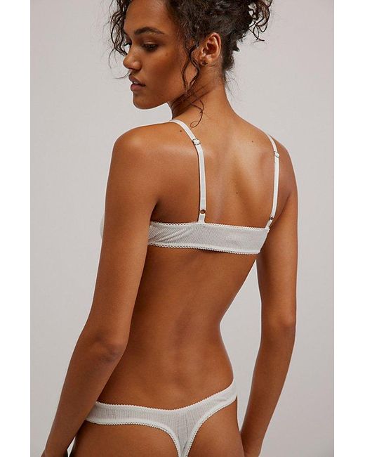 Free People Brown High-cut Pointelle Thong