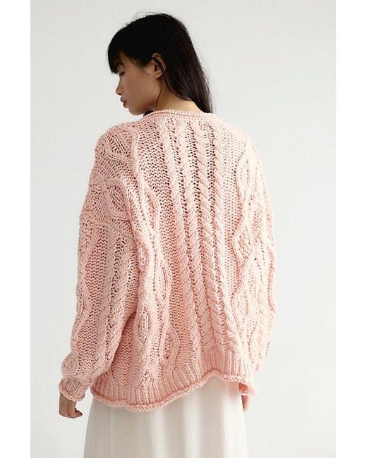 Free People Pink Opal Knit Cardi