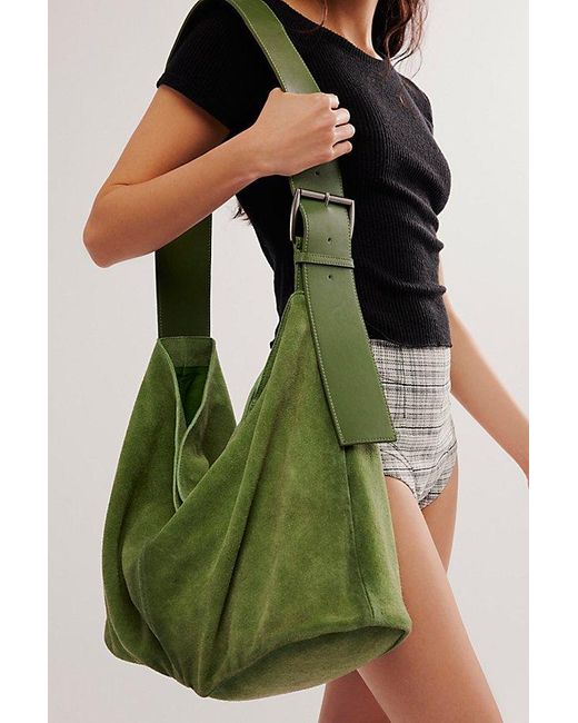 Free People Green Shapeshifter Slouchy Bag