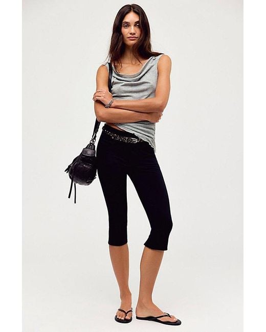 Free People Gray Mikey Knit Top
