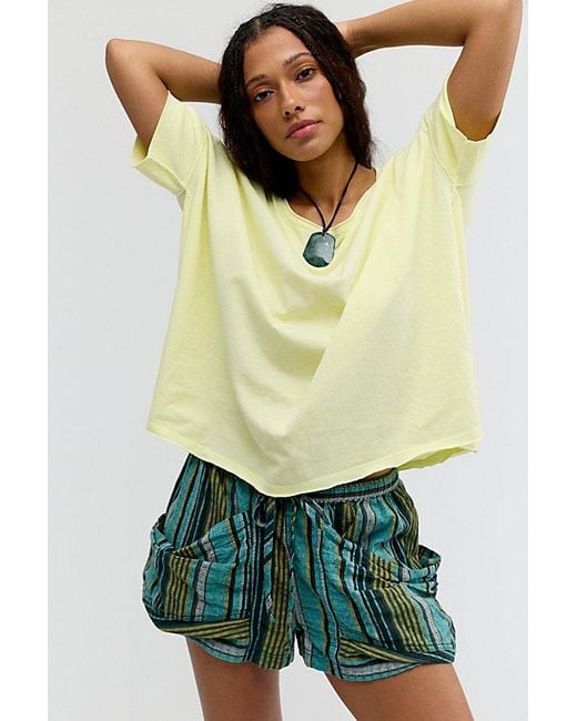 Free People Multicolor Rex Oversized Cotton Tee