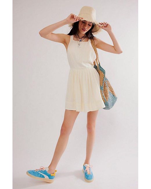 Free People White Melted Hearts Mini Dress