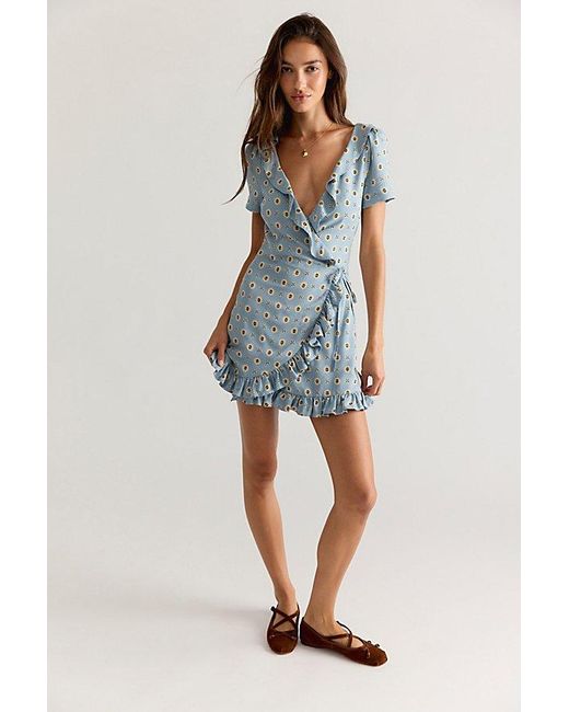 Free People Blue Wildest Dreams Mini Dress