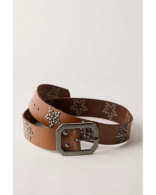 Free People Brown Starcrossed Studded Belt