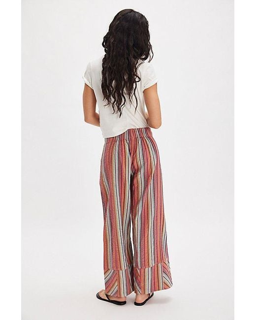 Free People Red Day's End Stripe Pants