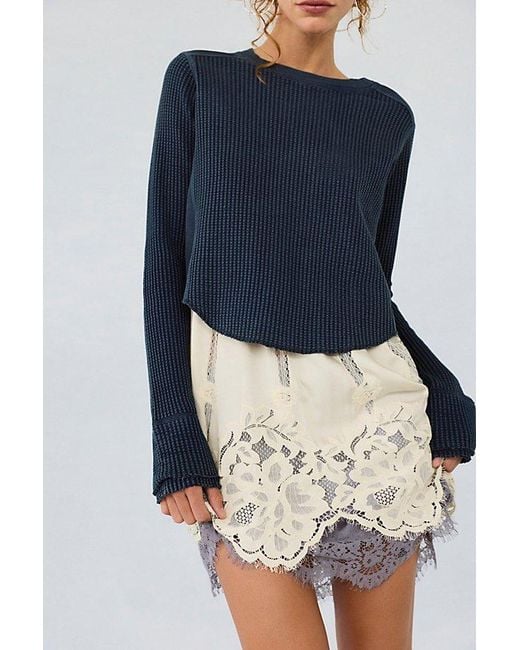 Free People Natural Sweet Heirloom Mini Slip Dress