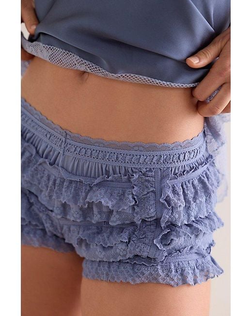 Intimately By Free People Blue Just A Crush Shorties By