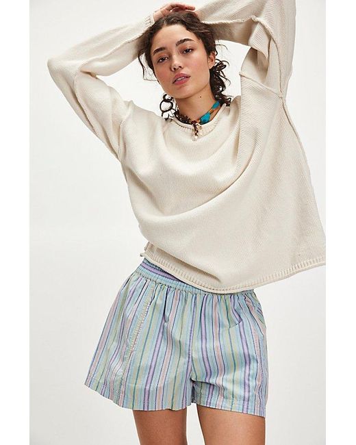 Free People Multicolor Get Free Striped Pull-On Shorts