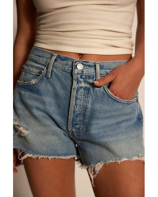 Agolde Blue Parker Shorts