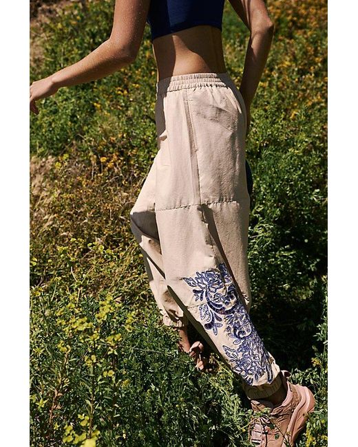 Free People Multicolor Baller Embroidered Pants