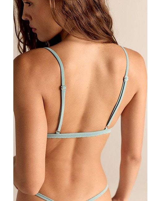 Intimately By Free People Gray So Soft Pointelle Triangle Bralette By