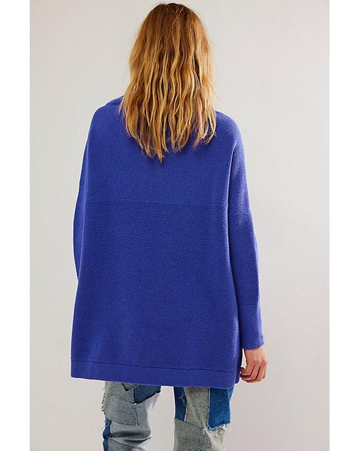Free People Ottoman Slouchy Tunic Jumper At In Spectrum Blue, Size: Xs