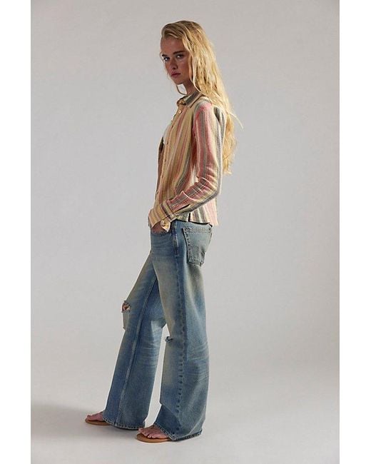 Free People Blue Tennessee Low-Rise Boyfriend Jeans