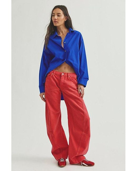 Free People Multicolor Fable Low-Rise Twisted Bowed Jeans