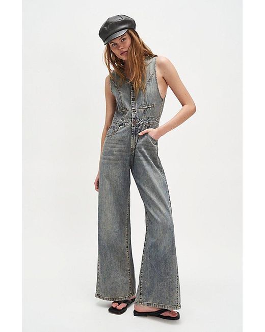 One Teaspoon White Love Machine Jumpsuit