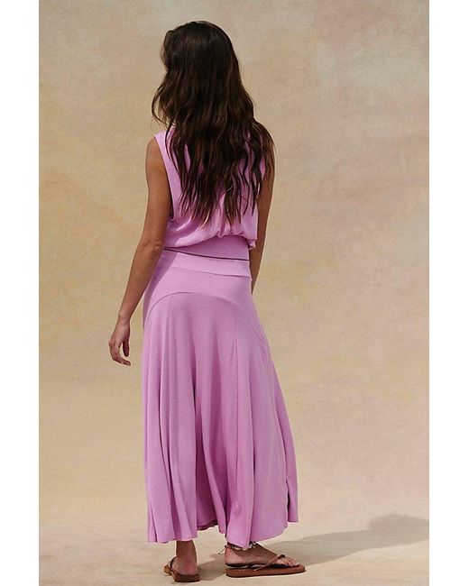 free-est Pink Bristol Skirt Set By