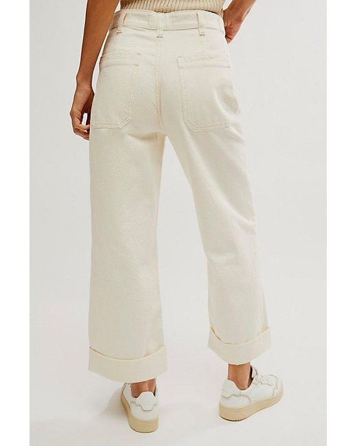 Free People Natural We The Free Palmer Cuffed Jeans