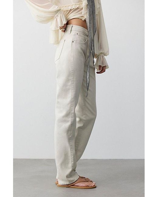 Free People White We The Free Edie High-Rise Tapered Jeans