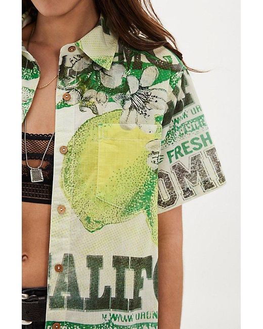 Free People Green Fresh Squeezed Top