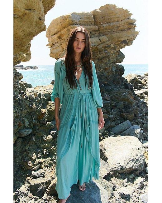 free-est Blue Plenty Of Love Maxi Dress By