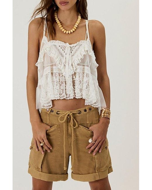 Free People Brown Frankie Washed Shorts