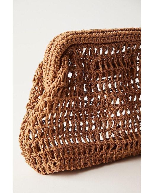 Free People Brown Sand Bound Clutch