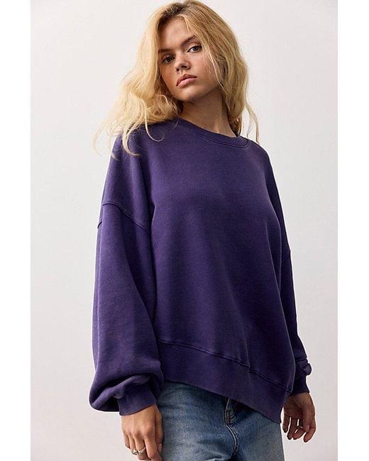 Free People Blue Jj Asymmetric Sweatshirt