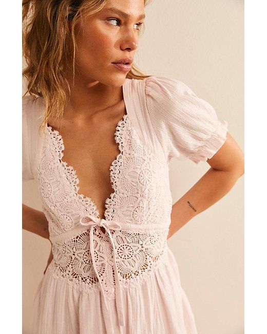 Free People Natural All You Need Is Lace Midi