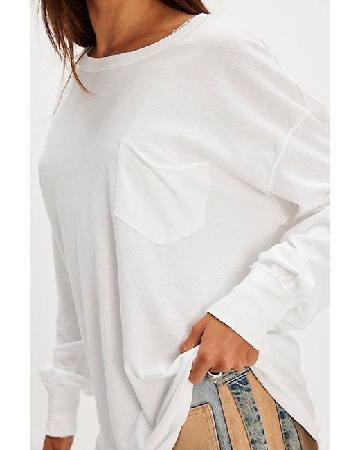 Free People White We The Free Fade Into You Tee