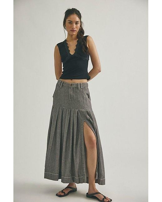 Free People Multicolor 53Rd Street Tailored Maxi Skirt