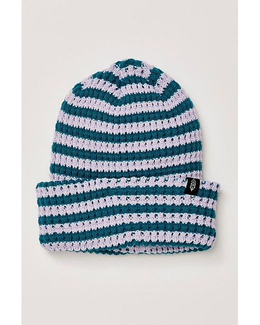 Free People Blue Stripe It Up Cool Down Beanie