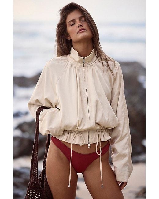 Free People Natural Devon Solid Balloon Jacket