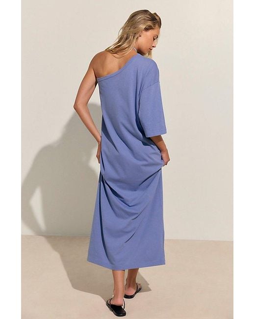 free-est Blue Saltaire Cotton-Jersey Maxi Dress By