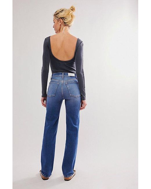 Re/done Blue '90S High-Rise Loose Jeans