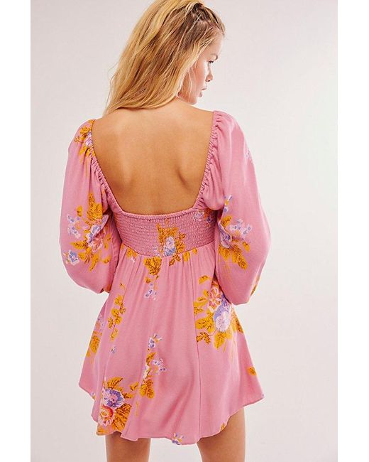Free People Francesca Mini Dress At In Pink Combo, Size: Xs
