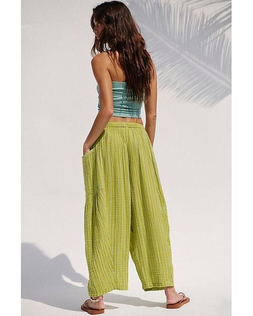 free-est Green Quinn Striped Pants By