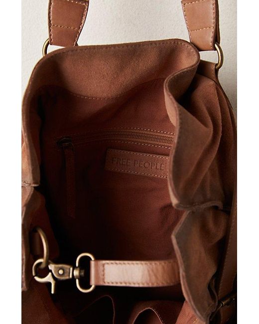 Free People Brown Wild Thing Suede Tote