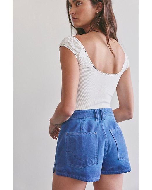 Free People Blue Bettie Sailor Shorts