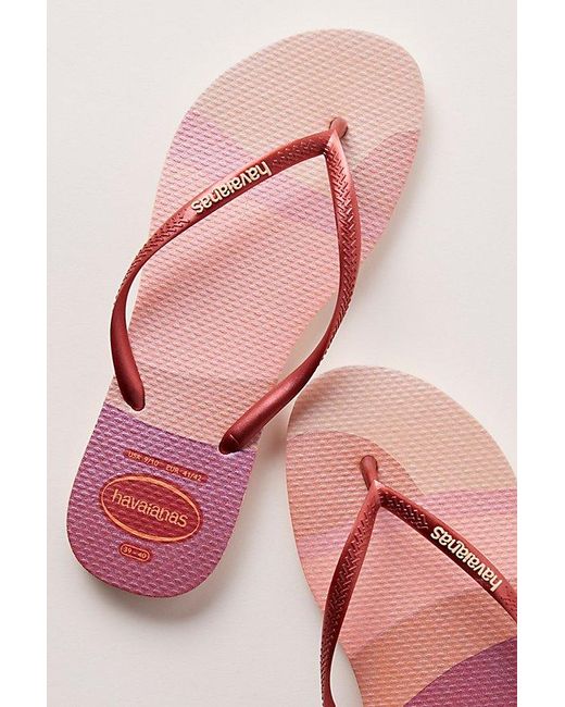 Havaianas Pink Slim Palette Glow Flip Flops