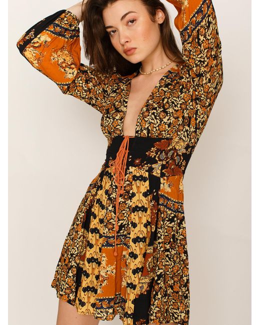 Free People Mixin It Up Mini Dress | Lyst