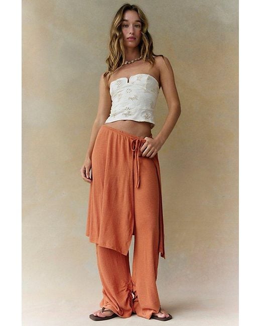free-est Natural Gauzy Knit Skants Top By