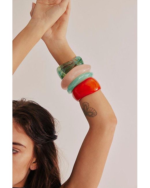 Free People Red Getting To Know You Bangle