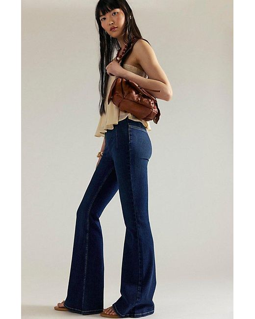 Free People Natural We The Free Keira Pull-On Flare Jeans