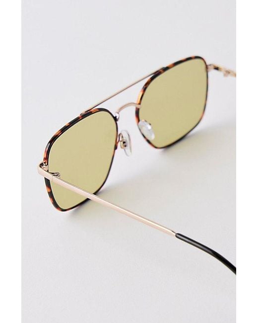 Free People Metallic Betty Aviator Sunglasses