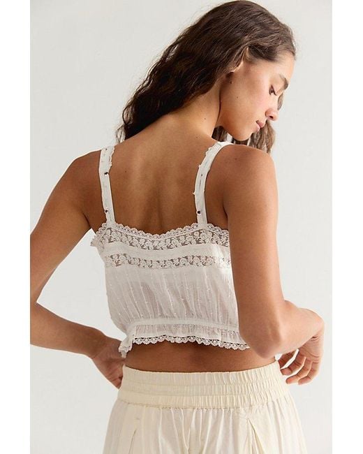 Free People White Rosa Embroidered Cami