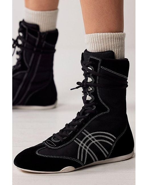 Jeffrey Campbell Black In The Ring Boxing Boots