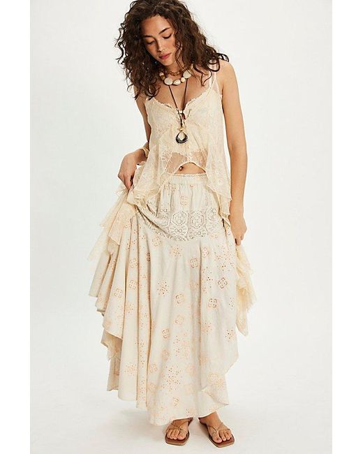 Free People Natural Doily Maxi Skirt