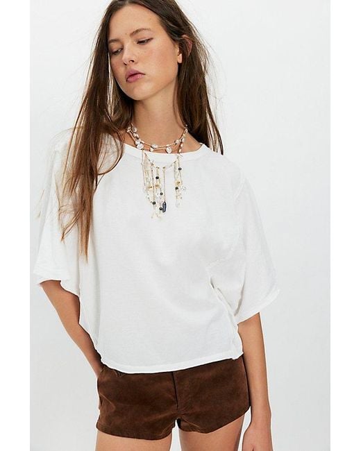 Free People White Next Level Tee