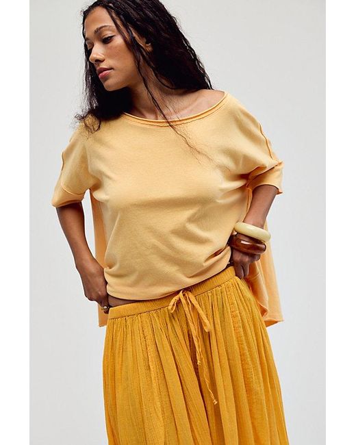 Free People Multicolor Rex Oversized Cotton Tee